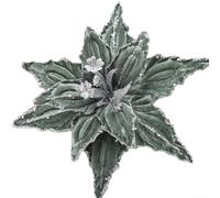 Décoration pour fleur Noël 26cm avec Tige Flexible pour robuste(Green) | Matériau pour robuste résistant déformation, design élégant, pétales stratifiés, aspect réaliste, longue durée