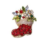 Decoration pour la Sensibilisation Bonhomme De Neige Style Pour Xmas Broche Bijoux Décorations De Noël Ensemble Pin Arbres Strass Broche Personnalisée Pins Kit Mariages (A, One Size)