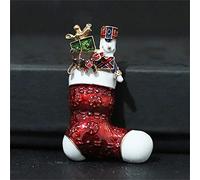 Decoration pour la Sensibilisation Bonhomme De Neige Style Pour Xmas Broche Bijoux Décorations De Noël Ensemble Pin Arbres Strass Broche Personnalisée Pins Kit Mariages (H, One Size)