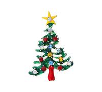 Decoration pour la Sensibilisation Bonhomme De Neige Style Pour Xmas Broche Bijoux Décorations De Noël Ensemble Pin Arbres Strass Broche Personnalisée Pins Kit Mariages (D, One Size)