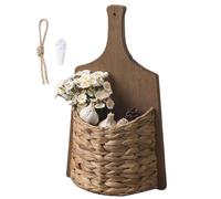 Décoration pour paniers muraux, paniers muraux tissés pour ranger des objets, jardinière de jardin en tissu naturel, panier de jardinière moderne, rangement mural, jardinière de jardin