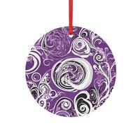 Décoration ronde en aluminium avec pendentif en forme de sorcière de la mer - Décoration pour la maison, Noël, les vacances, un anniversaire, une fête de mariage, un cadeau souvenir - 8 cm