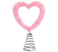 Décoration rotative en forme de cœur pour sommet du sapin de Noël, conçue pour améliorer les décors festifs avec un élément décoratif unique et charmant