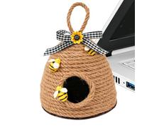Décoration Ruche d'Abeille Suspension en Corde Tressée Style Rustique