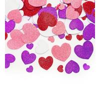 Decoration Saint Valentin, 300Pcs Mousse Stickers Coeur, Gommettes Autocollante Adhésifs en Coeur Colorés Stickers, Sticker Pailletées, pour Anniversaires, Saint-Valentin, Mariage, Amour, Scrapbookin