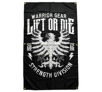 Décoration salle de musculation Strength Division | Bannière décorative Powerlifting | Drapeau homegym Warrior Gear