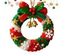 Décoration Santa Bell - Crochet d'arbre de Noël - Pendentif Père Noël tricoté mignon - Accessoire de maison de vacances - Décoration faite à la main pour débutant - Cadeau de saison