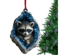 Décoration Sapin de Noël,Petits Animaux Suspendables avec Trou de 10 cm,Pendentifs Plats Figurines Charm pour Décoration Cheminée Fête | pour Foyer Fenêtre Jardin Fête Cadeaux Amis Amoureux