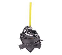 Nemesis Now – Décoration de sapin Hufflepuff Crest – Argent – 6 cm