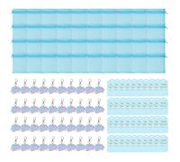 Décoration Silicone Baby Shower, 120 Pièces, Forme Animaux Colorés, Porte - Clés et Étiquettes Merci - Cadeaux Thème Fête, Sacs Organza Inclus, Pour Anniversaire et Événements (Tapez C)