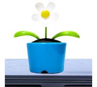 Décoration solaire - Fleur mobile - Accessoire de voiture - Jouets solaires originaux pour l'intérieur - Décoration de fenêtre résistante aux intempéries - Ornements de table créatifs pour chambre à