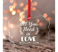 Décoration souvenir de Saint-Valentin avec citation d'amour romantique en acrylique teinté - Décoration à suspendre pour fenêtre d'intérieur ou de chambre à coucher - Cadeau idéal pour lui et elle