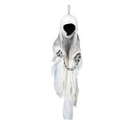 Décoration Squelette Faucheuse Enchainé 100 Cm Halloween Taille Unique Blanc