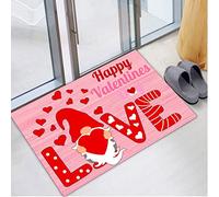 Decoration st valentin, Décoration de la Saint-Valentin Tapis de porte d'entrée de la Saint-Valentin Tapis d'entrée intérieur Tapis de porche de la Saint-Valentin Tapis de porte lavables I Love U Déc