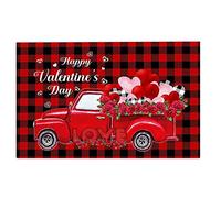 Decoration st valentin, Décorations de la Saint-Valentin Joyeuse Saint-Valentin Tapis de porte d'entrée d'intérieur Tapis d'entrée lavable Coeurs imprimés Paillasson romantique Porte d'entrée Décorat