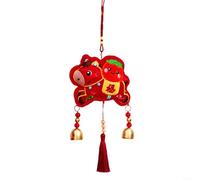 Décoration sur le thème du réveil du lion - Pendentif en tissu pour l'année du cheval 2026 - Décoration festive du printemps avec sac porte-bonheur, pour la maison ou comme cadeau (E)