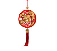 Décoration Suspendue Nouvel An Chinois 1 pc 31,4 po - Pendentif Porte-Bonheur 3D avec Pompon, Caractère Fu Festival du Printemps 2026 Année du Cheval - Ornement Murale pour Maison, Bureau, Porte ou Fe