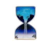 Decoration - Table Ornament | Glow-in-The-Dark Hour Glass Acrylic | Galaxy Waterfall Effect Design Hour Glass Decor For Bedroom, Children's Room And Other Places
