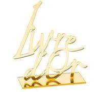 décoration table plexiglas livre d'or 13x12cm or - artifetes 93380 Jaune G