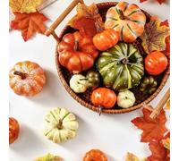 Décoration Table Thanksgiving pour feuilles Érable Citrouilles | 44 totales, citrouilles mousses variÃ©es, pour feuilles Ã©rable artificielles, pour idÃ©al salon entrÃ©e