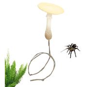 Décoration Terrarium Araignée Sauteuse - Champignon Factice Plateforme Magnétique Reptile | Accessoire Cage Habitat Miniature Ornement Aménagement Vivarium Affichage Créatif Naturel