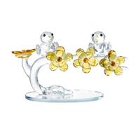 Décoration transparente en forme d'oiseau pour console - Doré