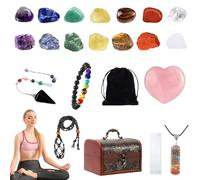 Décoration unique | Pierre naturelle | Petits cristaux de yoga | Ornement de bureau, cristaux de méditation pour yoga avec petites pierres naturelles, cristaux Espi