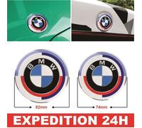 Personnalisation Vehicule - Decoration Vehicule Logo Emblème 82mm Bmw Édition 50e Anniversaire Capot Avant