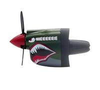 Décoration ventilation d'avion chasse P-40 | Désodorisant pour voiture chasse avec hélice rotative | Ornement emblématique tableau bord des chasseurs requins conception aéronautique