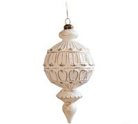 Décoration vintage en plastique mat en forme de flocon de neige pour décoration de sapin de Noël, avec un design complexe et une construction légère pour un placement facile (E)