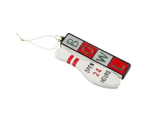 Décoration vintage en plastique pour sapin de Noël - 5,5 cm - Console de jeu rétro - Panneau de bus - Décoration pour fête de vacances - Affichage saisonnier - Rouge (H)