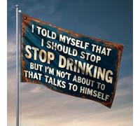 Décoration vintage Stop Drinking: The Battle Within Flag Man Cabe Decor Deck Decor (152 x 244 cm)