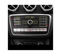 Decoration Voiture Bouton Commande Multimédia Central Voiture Décoration CD Pour Mercedes Pour Benz GLA X156 Pour CLA C117 AB Classe W176 W246 intérieure voiture(Style C)