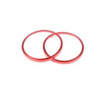 Décoration Voiture Interieur Pour Fiat 500/pour Abarth 500 2010-2022 Voiture Double Flash Verre Levage Anneau Décoratif Accessoires Intérieure Voiture(Style B Red)