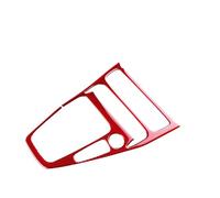 Décoration Voiture Interieur Pour Ford Pour Focus SE RS ST Pour Ecoboost 2015-2018 LHD RHD Panneau Changement Vitesse Commande Centrale Voiture Autocollant Intérieure Voiture(RHD Red Carbon)