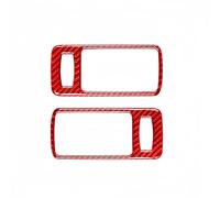 Décoration Voiture Intérieur pour Ford pour Mustang 2005-2009 Fibre Carbone Voiture Poignée Porte Couverture Porte Bol Cadre Autocollant Garniture Protection Accessoires Bande Garniture(Rouge)