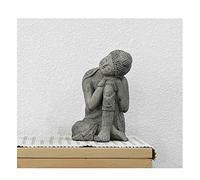 Décoration Zen Ciment Statue Ornement Résine Mation Petite Figure de Bouddha pour Jardin Décor À La Maison Exquis et Unique Bouddhiste Cadeau Ornements