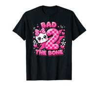 Décorations 2ème Anniversaire pour Fille 2 Ans Bad Two The Bone T-Shirt Graphique avec Valeur