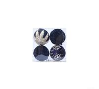 Décorations à suspendre avec boules de Noël en velours diamant, chaînes de perles en tissu faites à la main pour les mises en page de scène festive et les travaux manuels (bleu)