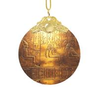 Décorations à suspendre avec impression hiéroglyphes égyptiens pour décoration d'intérieur, arbre de Noël, décorations pour décoration de fête à la maison