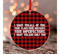 Décorations à suspendre en acrylique transparent avec inscription « I Want You And Only You » - Cadeau idéal pour elle ou lui