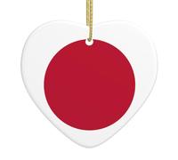 Décorations à suspendre en céramique double face avec drapeau japonais pour la maison et la boutique