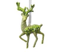 Décorations à suspendre en forme de flocon de neige en acrylique vert givré pour Noël, maison, fête, décoration d'arbre de Noël