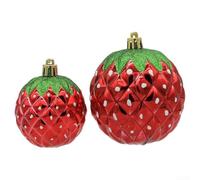 Décorations à suspendre en forme de fraises éblouissantes pour créer une atmosphère festive à Noël (8 cm)