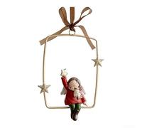 Décorations à suspendre en résine pour sapin de Noël - Décoration festive pour la maison - Décoration de fête de vacances - Boules vertes (ornement pour fille)