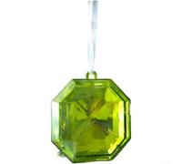 Décorations à suspendre pour sapin de Noël avec pierres précieuses pailletées carrées et rondes en plastique pour décoration de vacances, pendentif de style géométrique moderne pour sapin de Noël