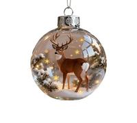 Décorations à suspendre pour sapin de Noël en forme d'animal de qualité supérieure - Matériaux acryliques robustes avec motif d'animaux sauvages détaillés - Ornement en acrylique