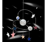 Décorations accrocheuses de | Spinner avec boules miroir et étoiles, créateur d'arc-en- pour maison salon chambre à coucher - pour vitrage balcon jardin