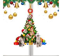 Décorations acryliques d'arbre de Noël, pendentif d'animaux de Noël,Ornements suspendus d'arbre de Noël en acrylique 2D - Ornements suspendus pour arbre de Noël, décorations de Noël en