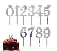 Décorations acryliques pour cupcakes, numéros acryliques pour gâteaux, pour mariage, remise des diplômes, réunion familiale, pension et toutes les occasions